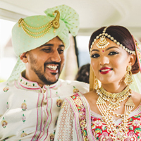 Indian Wedding Couple Anandi and Rushi