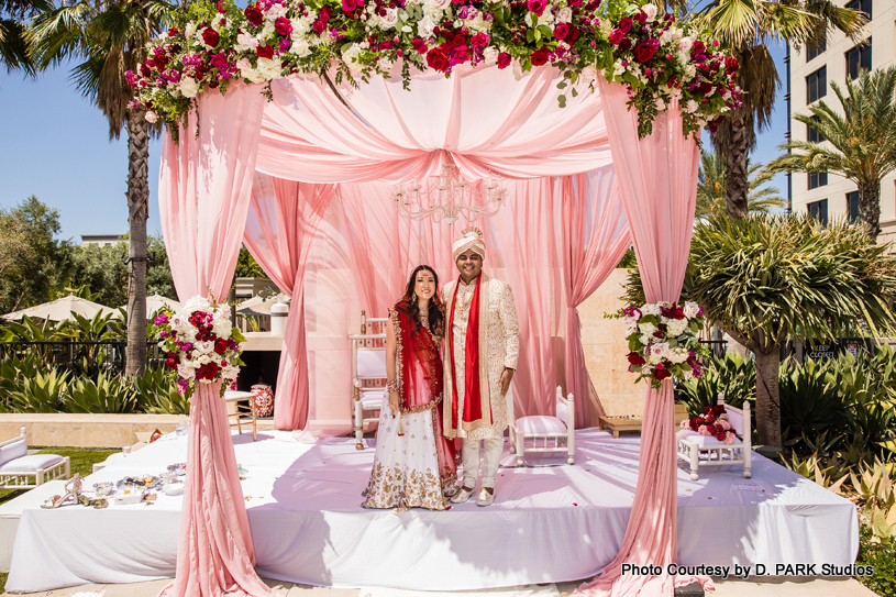 Indian Wedding Couple at stage