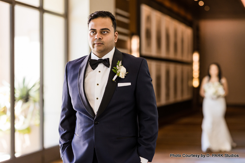 Groom entering into the marriage