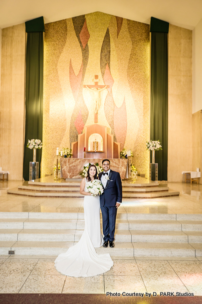 Indian Wedding Couple at church