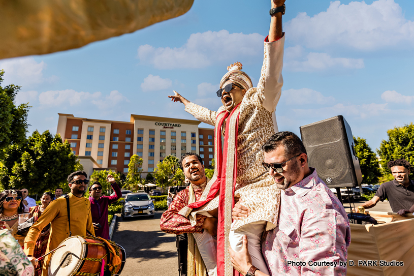 Grand entry of indian groom