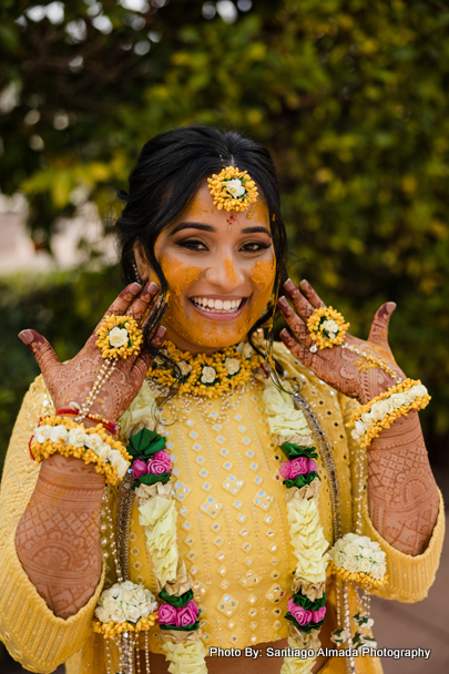 Indian Bride ready for Haldi ceremony