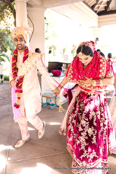 Glamorous Indian Bride and groom just married
