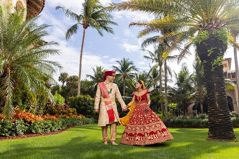 Lovely moment for indian wedding couple