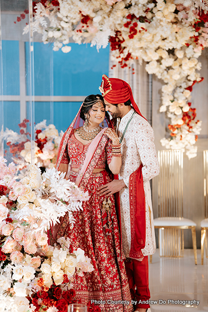 Gorgeous indian bride and groom