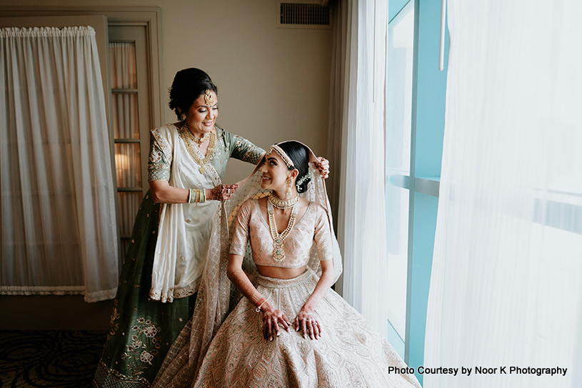 Gorgeous Indian Bride getting ready for reception