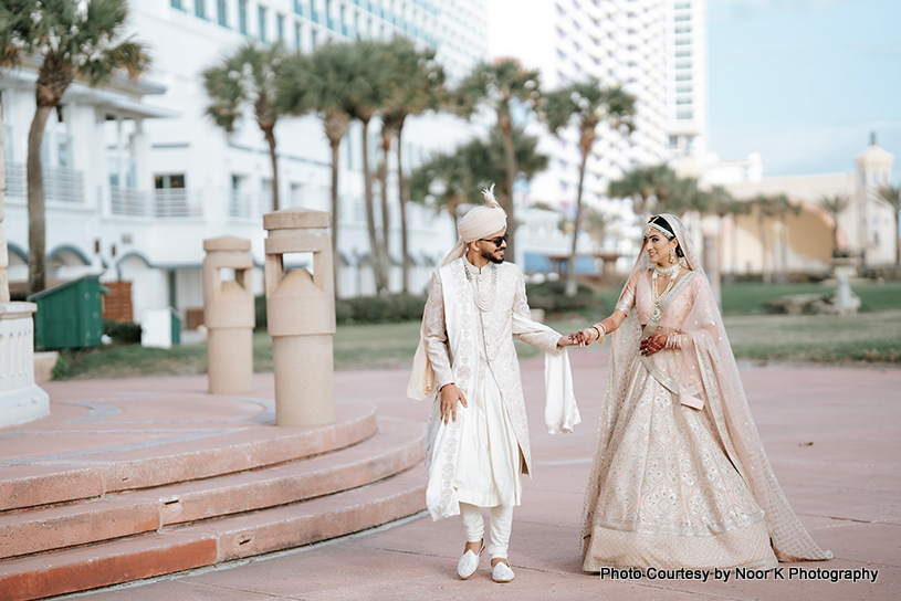 Wedding photoshoot at outdoor location