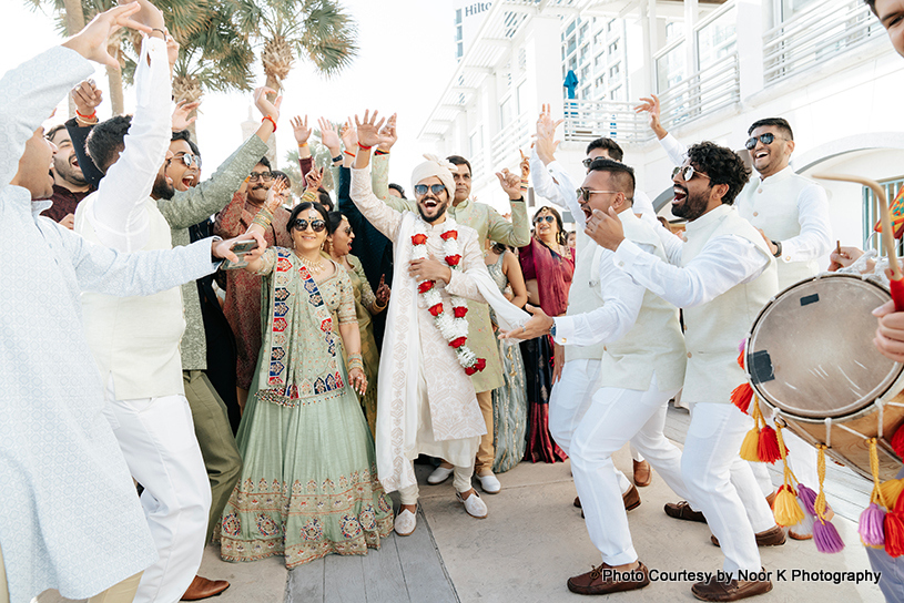 Grand entry of indian groom