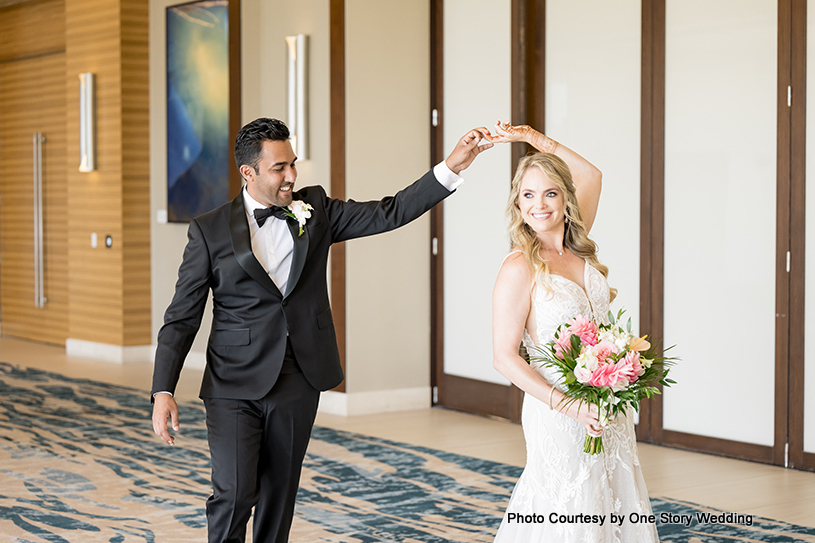 Happiest moment for indian wedding couple