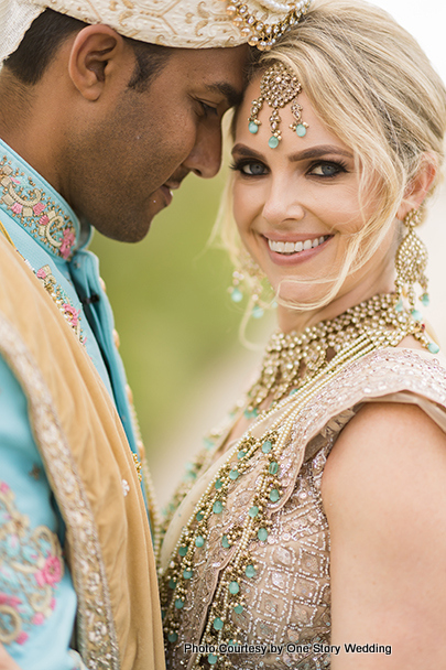 "Indian bride and groom looks Maharaja and Maharani