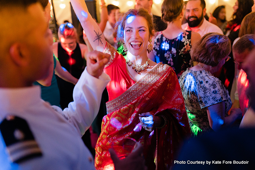 First dance performance of indian wedding couple