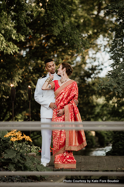 Indian couple at outdoor photoshoot