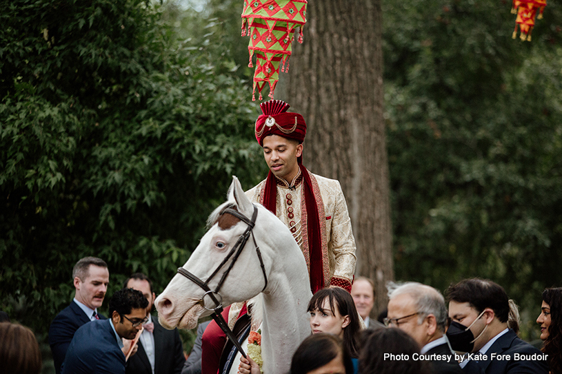 Grand entry of indian groom