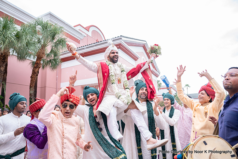 Indian groom grand entry