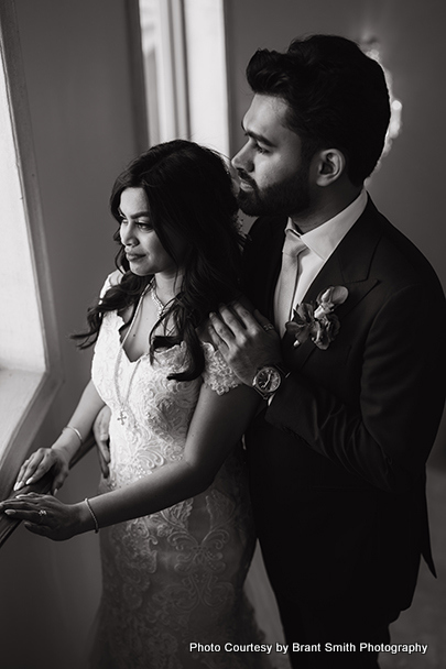 Indian Wedding Couple Posing for Photoshoot