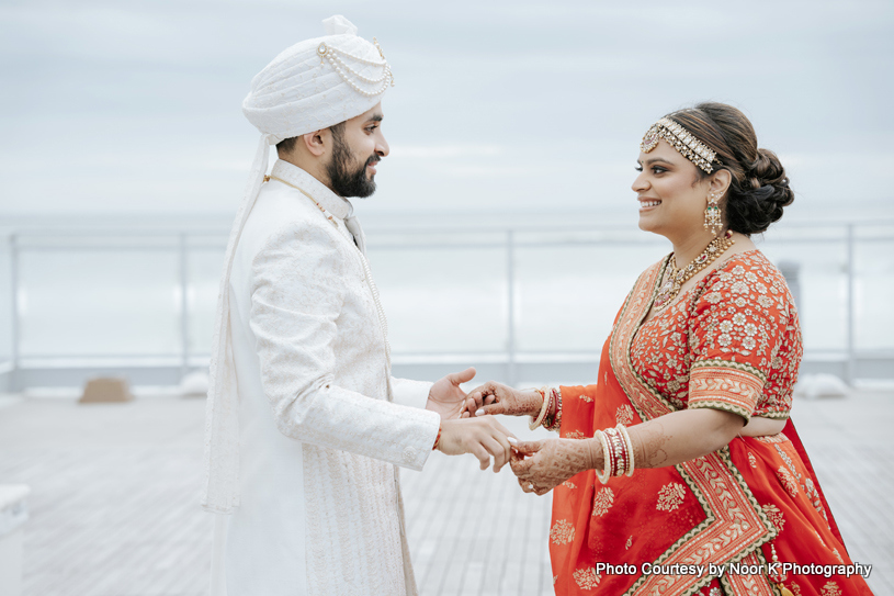 Indian wedding couple outdoor photoshoot