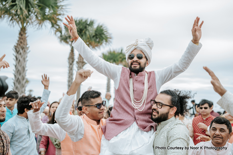 Grand entry of indian groom