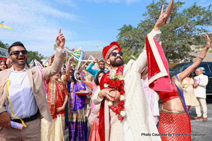 Indian groom entry dance