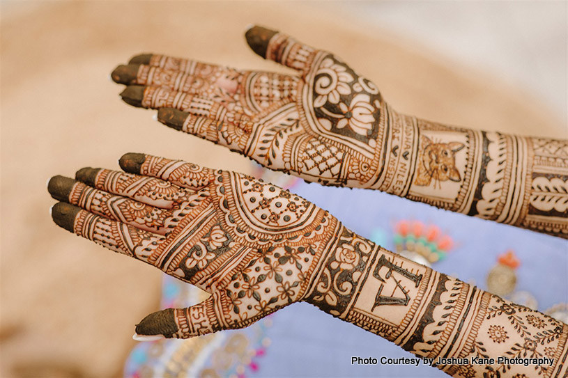 Indian bride mehndi by Gokul’s Henna Art