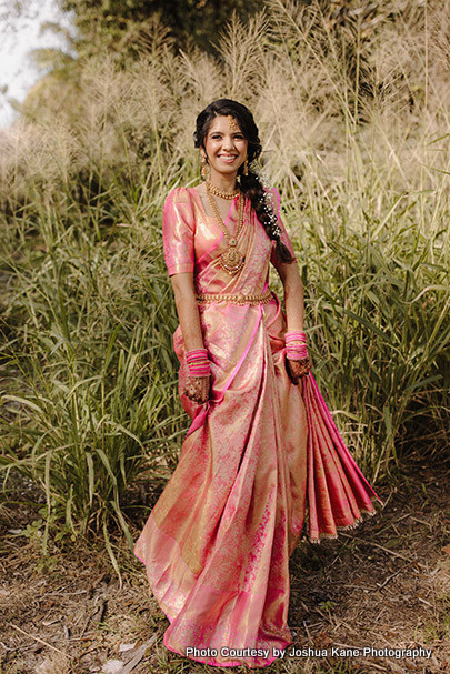 beautiful indian bride posing for photoshoot