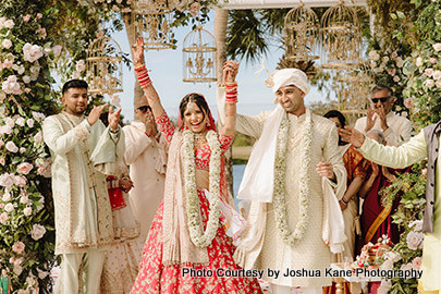Indian wedding couple enjoying their biggest moments