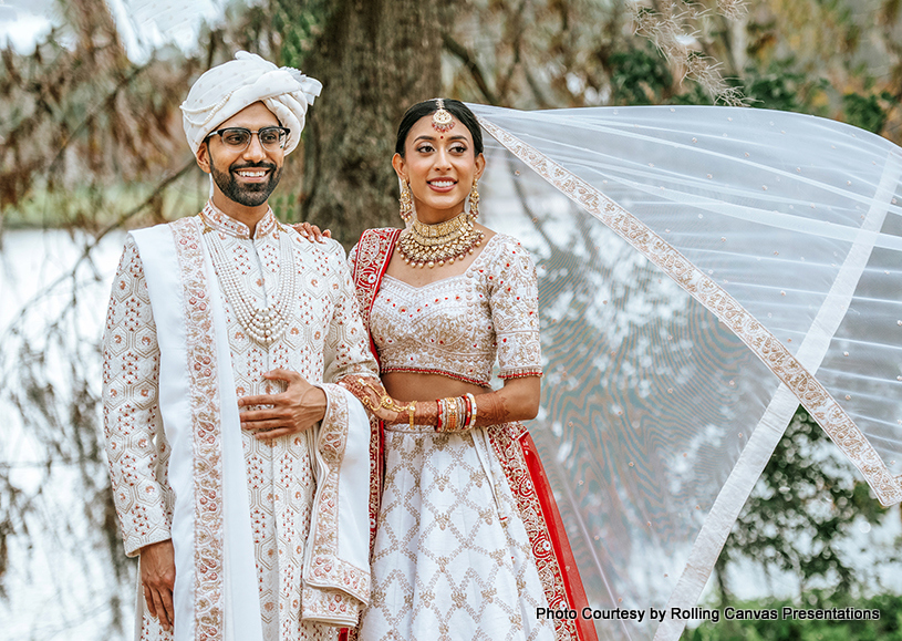 Maharaja and Maharani posing for photoshoot