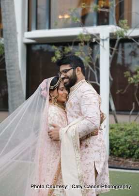 Romantic moment for indian wedding Couple