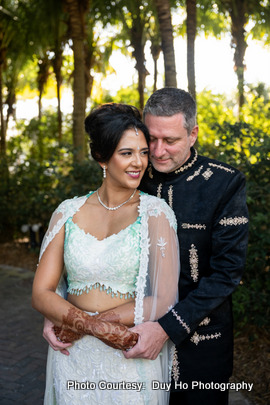 Natural light enhancing the bride and groom’s expressions during their outdoor session