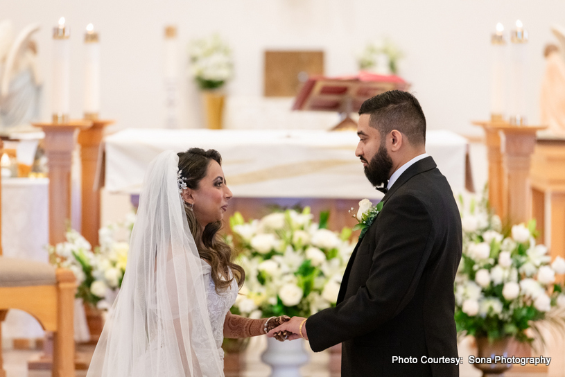 Ashley and justin at church