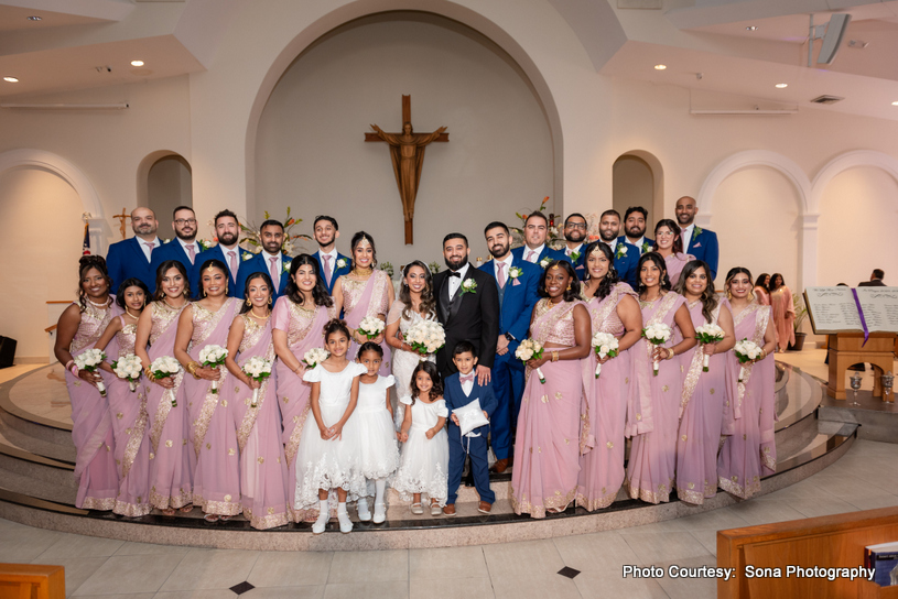 bride, groom posing with bridemaids and groommens bride, groom posing with bridemaids and groommens