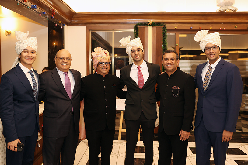 Krishan Garg with his friends and family members