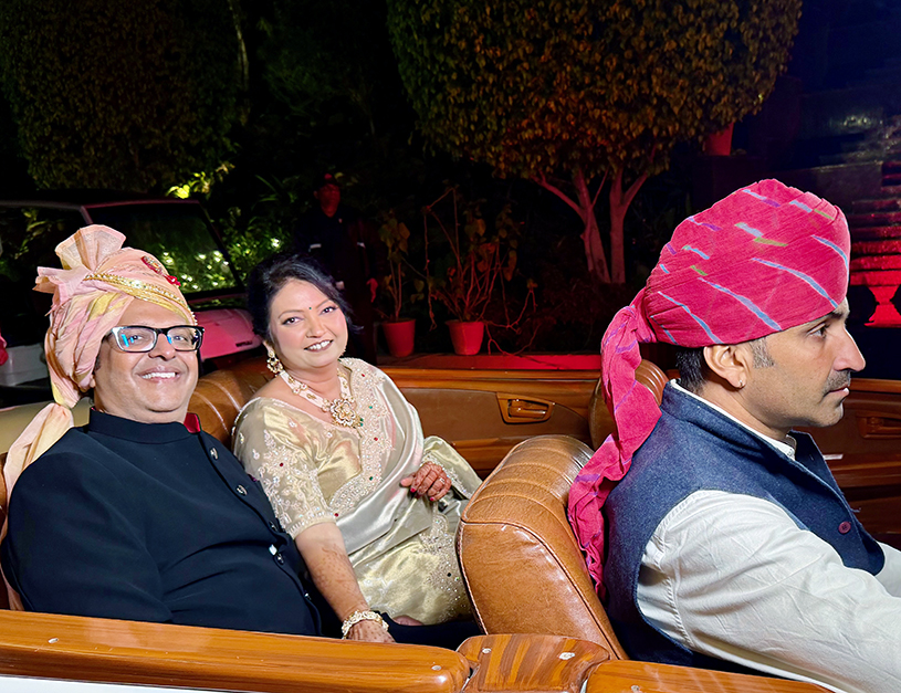 Radhika Agarwal and Krishan Garg Anniversary Portrait