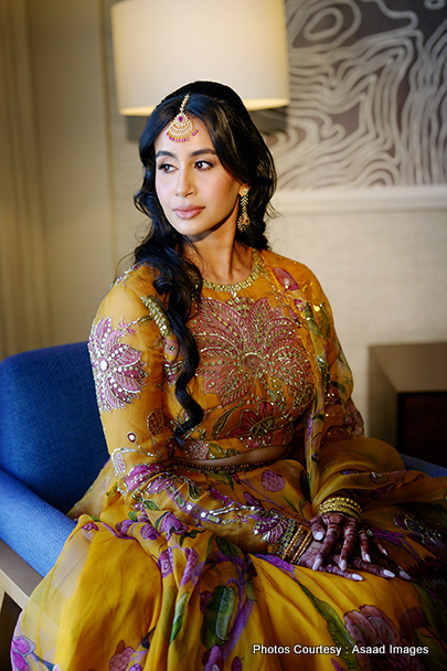 Indian Bride wearing mangtika