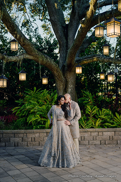 Indian bride and groom ready for their sangeet night
