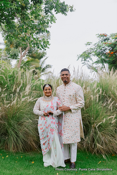 maharaja and maharani looking sweet couple in white
