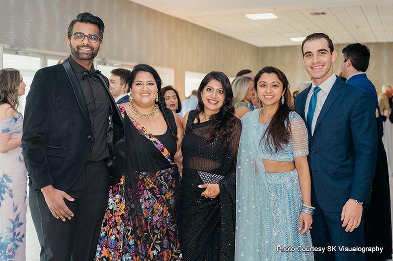 Friends posing together at Sujata and Mark wedding celebration Friends posing together at Sujata and Mark wedding celebration