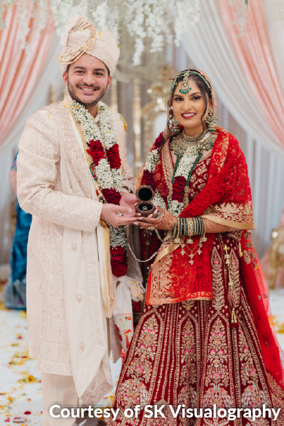 Brianna and Rushi Wedding Garland Ceremony