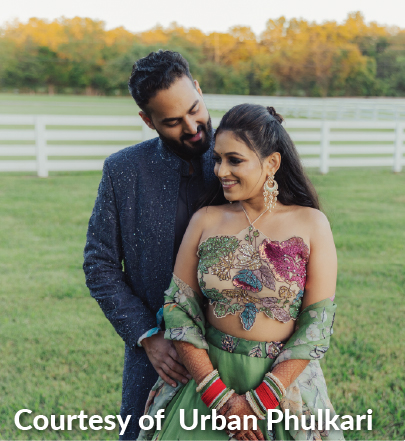 Indian wedding couple Shrusti and Rishi