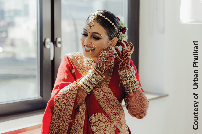 Indian bride Shrusti getting ready for Wedding Ceremony